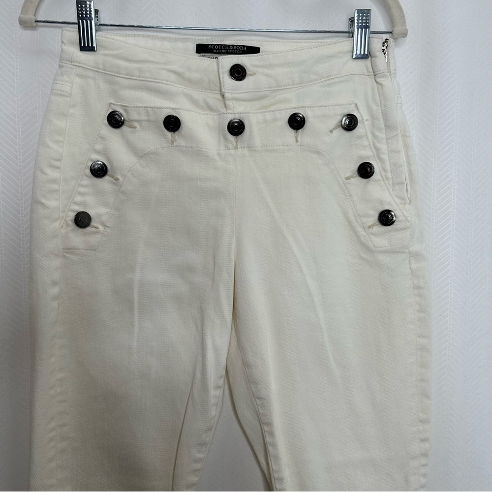 Scotch & Soda Jolie Vagabonde off white skinny sailor jeans - Picture 2 of 9